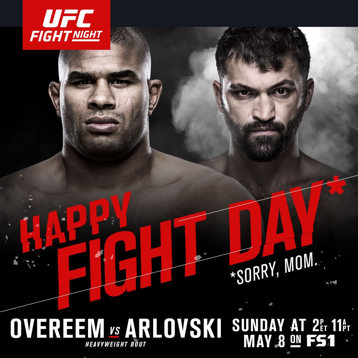 ufc's tweet photo. IT'S FIGHT DAY!!!!! 
#UFCRotterdam https://t.co/9hEYcZOD67