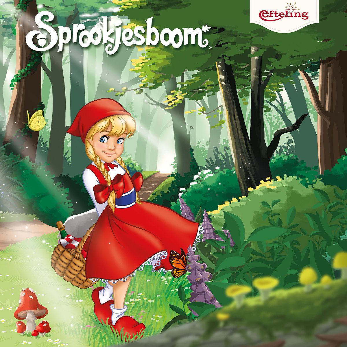 Efteling's tweet photo. Roodkapje brengt vandaag geen koekjes naar grootmoeder, maar naar moeder! Wat breng jij je moeder? #Moederdag https://t.co/Qno8tESufz