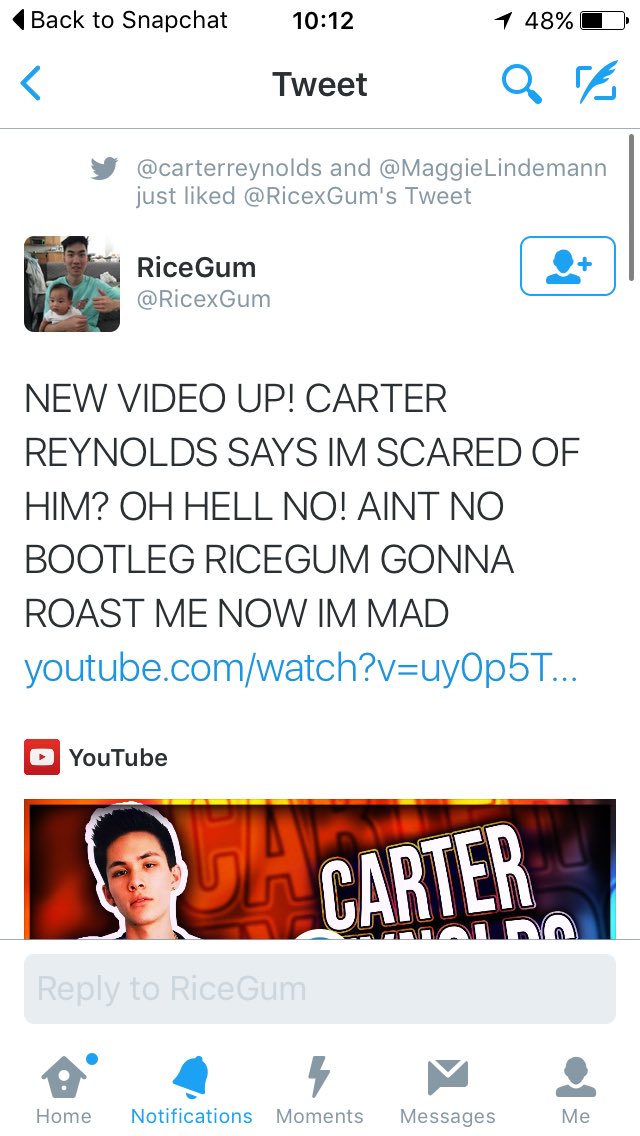 OfficialMadsB's tweet photo. Aw @carterreynolds and @MaggieLindemann liking the same thing? This is a turn around https://t.co/i0Lnn25bUk