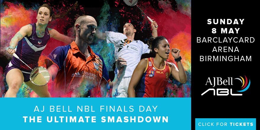 NBL: It's <a href="/NBL_official/">AJ BELL NBLBADMINTON</a> finals day. Follow <a href="/UoN_NBL/">UoN NBL</a> as they take on B'ham Lions in the semi final at 1:30pm!