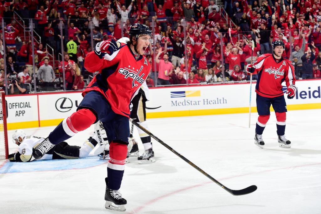 NHL's tweet image. Five goals in these #StanleyCup Playoffs for @TJOshie77. He had five in his previous 30 playoff contests.