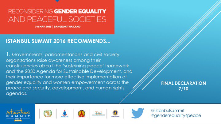 W_D_Summit's tweet photo. Final declaration of #IstanbulSummit2016

#genderequality4peace https://t.co/o7PLy51vsJ