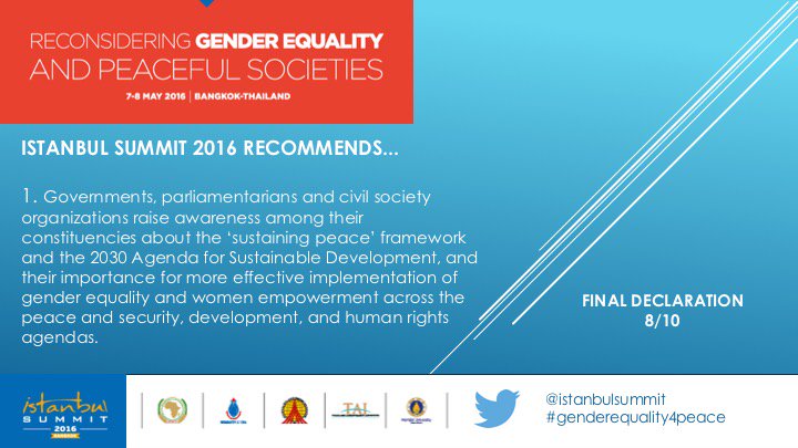 W_D_Summit's tweet photo. Final declaration of #IstanbulSummit2016

#genderequality4peace https://t.co/o7PLy51vsJ