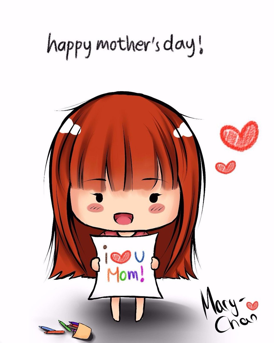 Happy Mother Anime Day  Free Transparent PNG Clipart Images Download