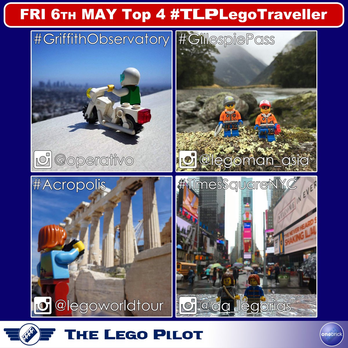 theLegoPilot's tweet photo. Here's the 33rd #TLPfriday for the week ending on 6th May 2016, the top 4 #TLPLegoTraveller shots!! #Travel #photo https://t.co/fMR71Fth3K