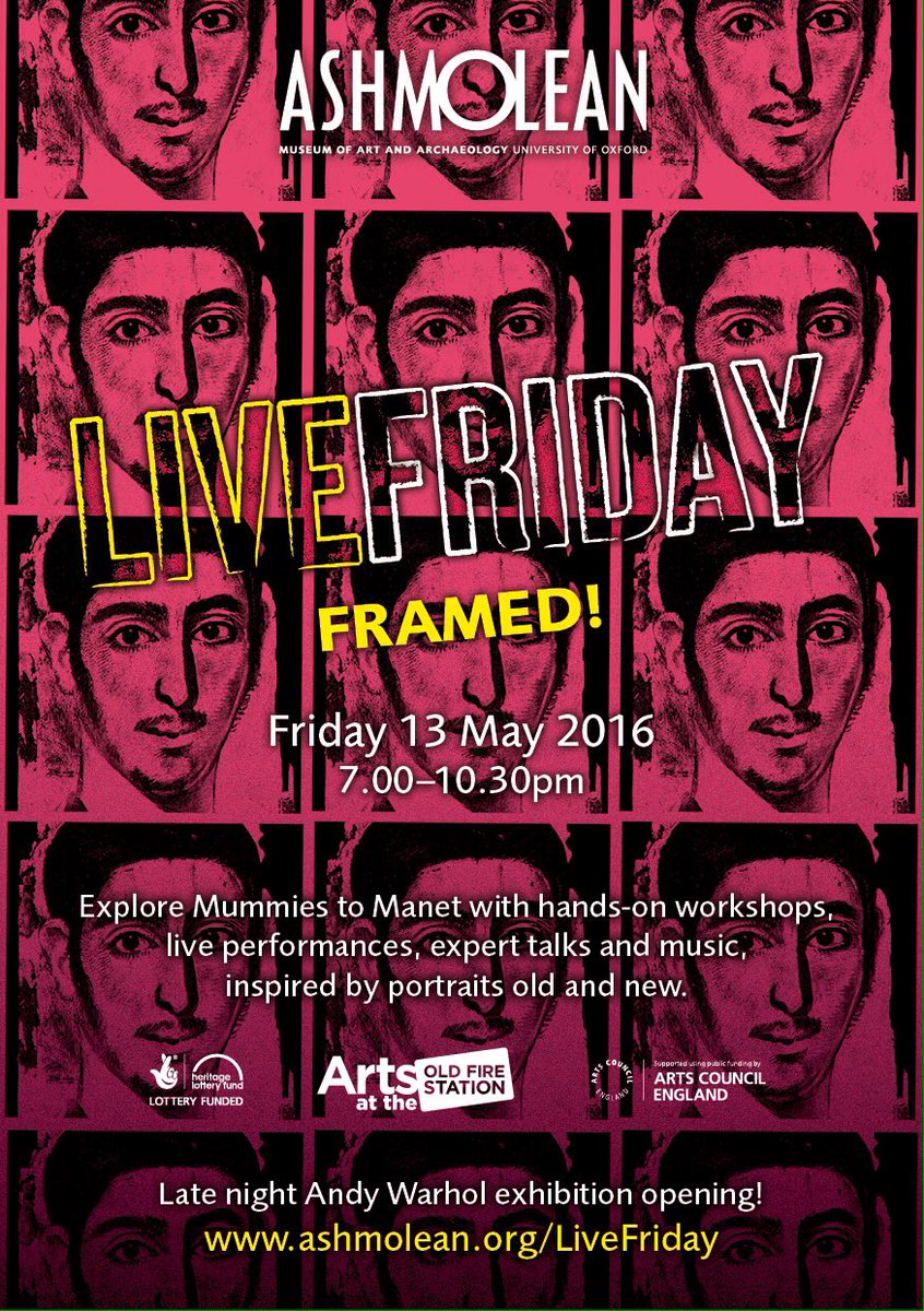 theaugustlist's tweet image. We're at The Ashmolean Museum, Oxford on Fri @ 7.15pm. Great stuff going on for Live Friday.
ashmolean.org/livefriday/