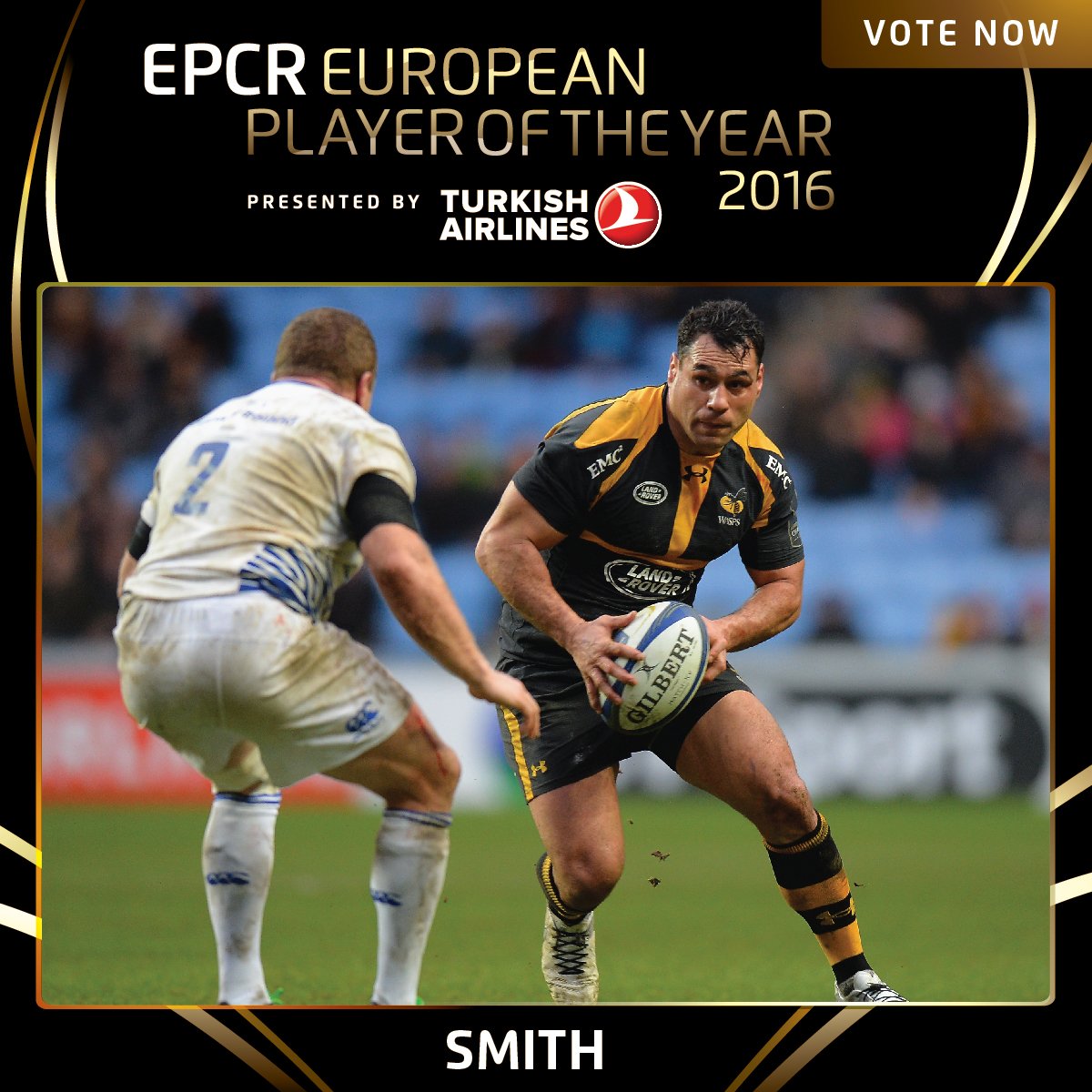 ChampionsCup's tweet photo. What about @WaspsRugby's George Smith? Make your #EPCRplayer2016 vote count at https://t.co/IR9K8Ou2Cq https://t.co/avtEc741sr