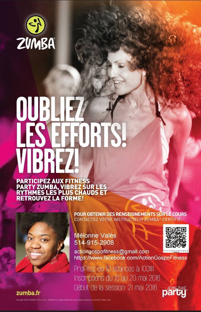 GospoFitness's tweet photo. Action Gospo Fitness est de retour... Les inscriptions commencent #Zumba #Sport #GetInShapeForSummer #Montreal https://t.co/SBHI8UF0Oy