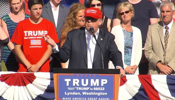 NBCNews's tweet photo. WATCH: Donald Trump mocks Bill Clinton's Lewinsky denial https://t.co/ysV7Eql20I https://t.co/ygekI64Npw