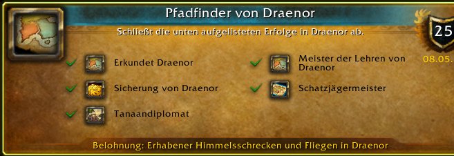 Niklas Spier Ich Habe Gerade Den Erfolg Pfadfinder Von Draenor Bekommen Warcraft