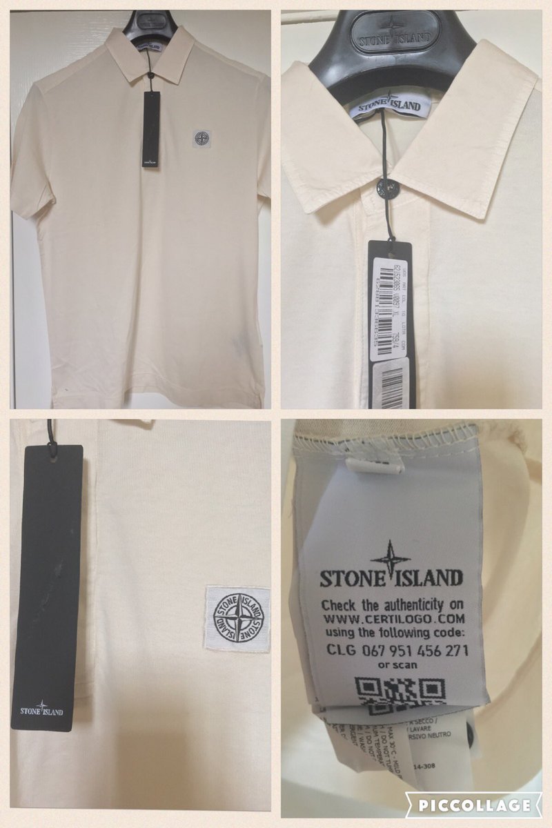 Stone Island polo shirt. 621523065. Off White. XL pit to pit 22". RRP £105. £75 delivered. Please RT