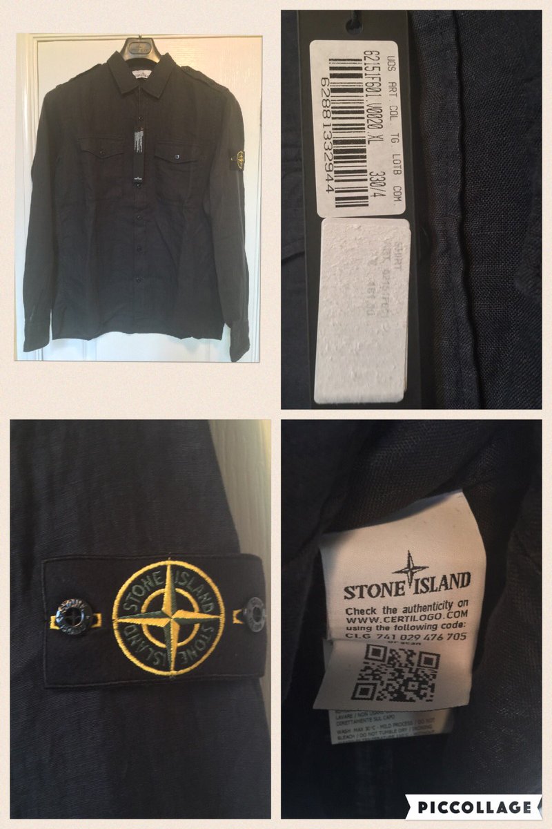 Stone Island black linen shirt. XL pit to pit 23". RRP £185. £120 delivered.