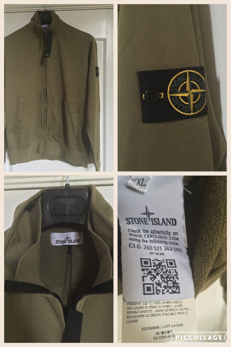 Stone Island zip sweat top. Olive green. XXL pit to pit 24". RRP £215. £140 delivered. Please RT