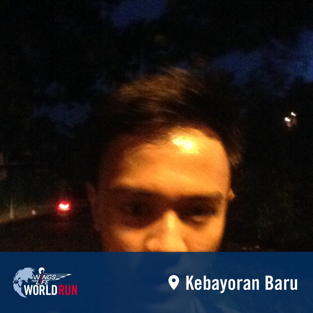 I am running in the Wings for Life World Run Selfie Run 2016, in Kebayoran Baru. #WingsforLife #WorldRun #SelfieRun