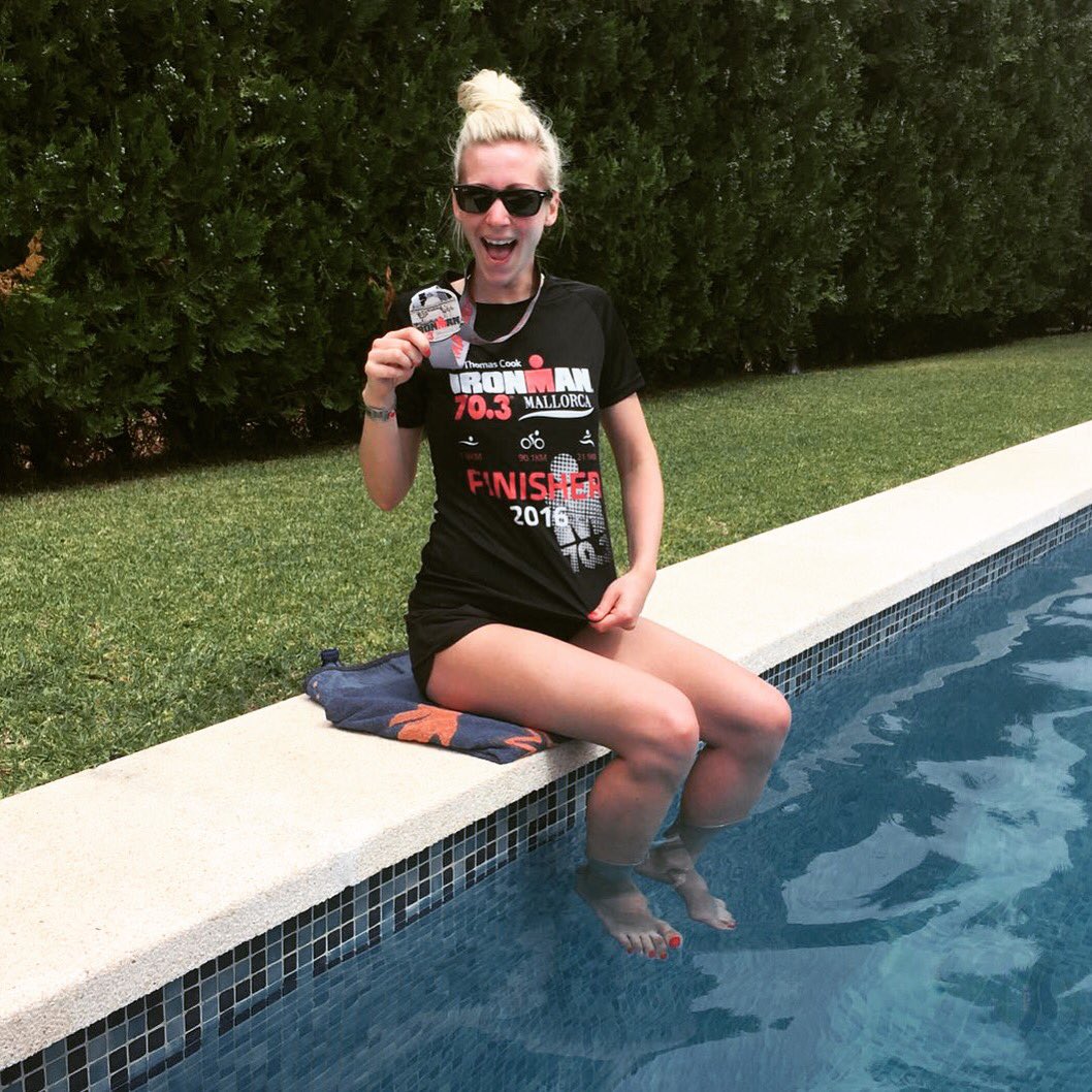 zostrong's tweet photo. Ironman Mallorca 70.3 done! Wettest day ever but I survived and finished strong :) @Precision_Coach @GRF_Foundation https://t.co/PnCdYEdgJk