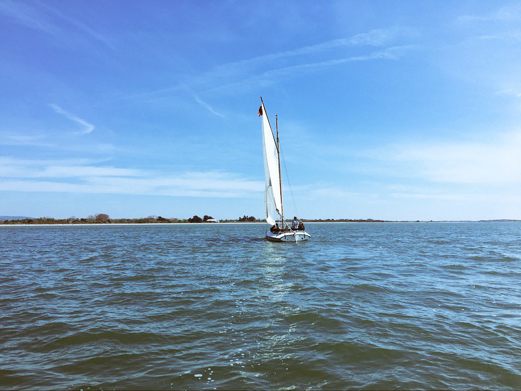 A lovely day for a sail and a great view of #terror <a href="/SailBoatTerror/">OysterBoatTerror</a> <a href="/EmsworthLife/">Emsworth Life</a> #cornishshrimper ☀️☀️#emsworth
