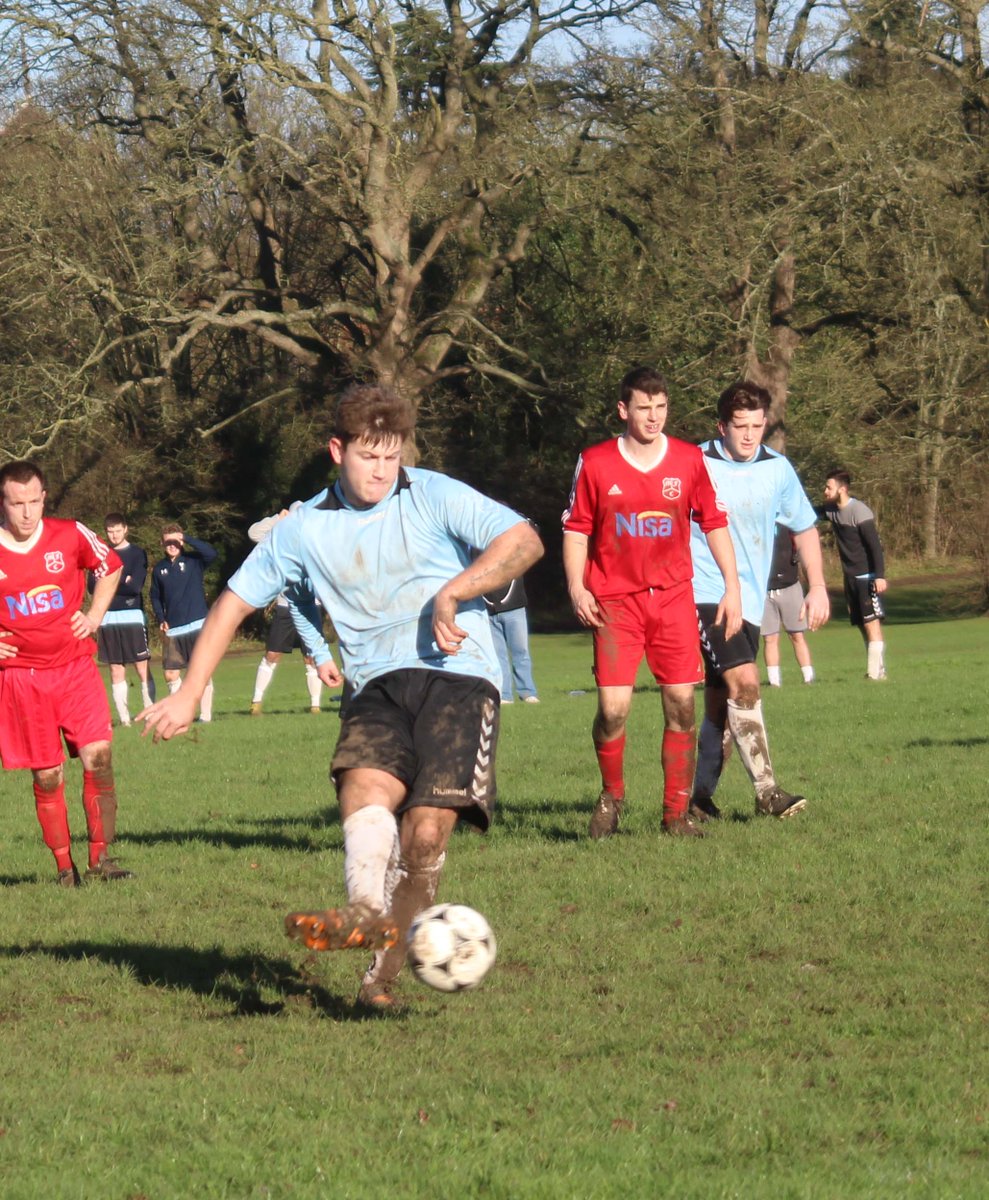Queens Head's Dave Corran scoring against Markyate Sunday