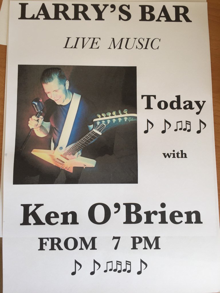 Larrys today 7 to 9 🎼🍻🍻👍🏻✔️