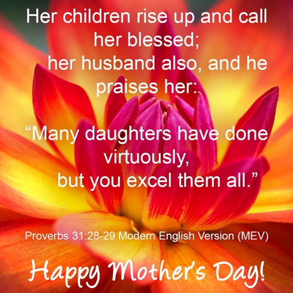MEVBible's tweet photo. Happy Mother's Day to all the moms. You are blessed! #mothersday #mom https://t.co/5kIaYm98Lb