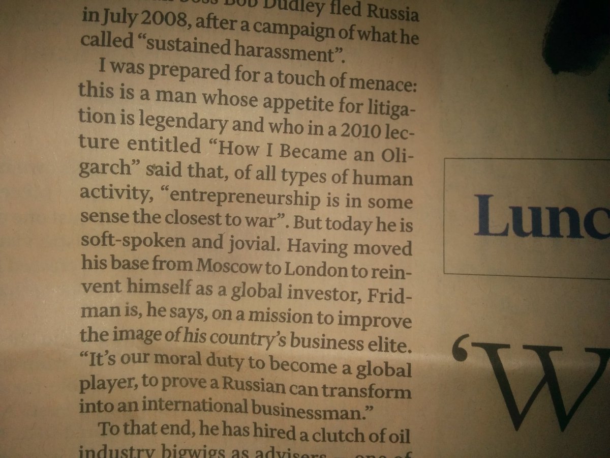 Hmm. quote 'of all types of of human activity #entrepreneurship is in some sense the closest to war'  Guy Ghazan