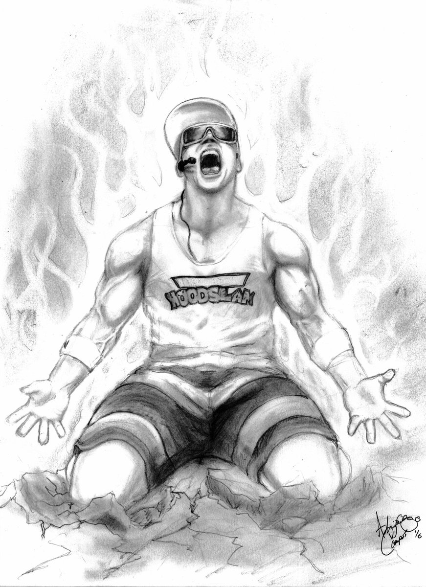 AJKirsch's tweet photo. I was speechless when @BatManuelFTF presented me w/ this pencil drawing of @BroJBrody.

Thank you forever! #Hoodslam https://t.co/9qXsoFjce8