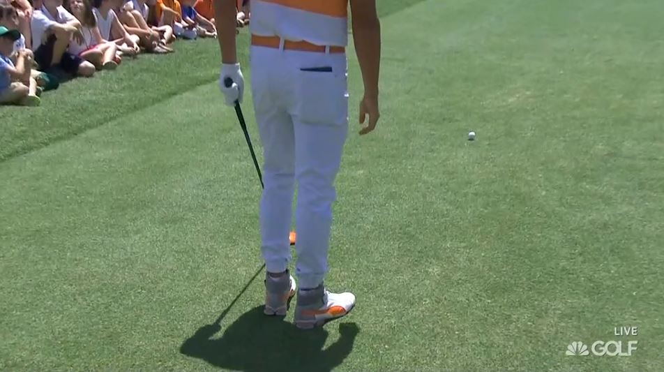 GolfChannel's tweet photo. Now on the tee: @RickieFowler, his high tops and his joggers https://t.co/1yjUvFwcHe