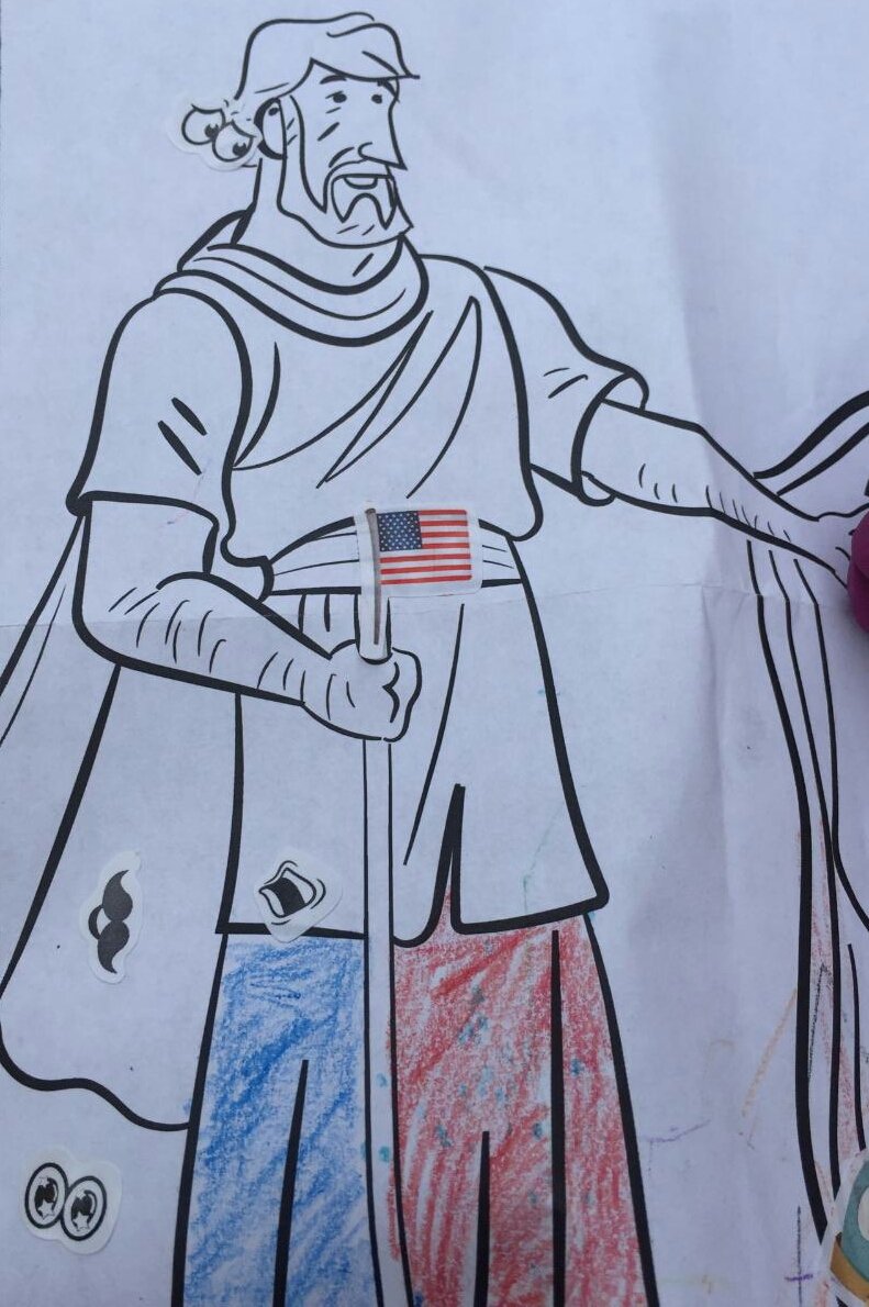 Wrong_Bro's tweet photo. I have the sneaking suspicion there is a Trump supporter among the @MercyHillGSO kids workers #makeisraelgreatagain https://t.co/yNB8ppCix8