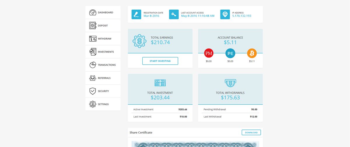 Regularly pays 2% per day minimum withdrawal $ 10 coince.com/?u=C1863725
