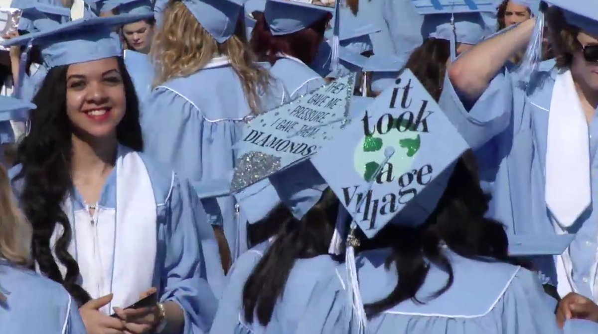 UNC's tweet photo. We always love seeing the creativity on our graduates’ mortar boards! #UNCgrad https://t.co/C67R1vHyTa