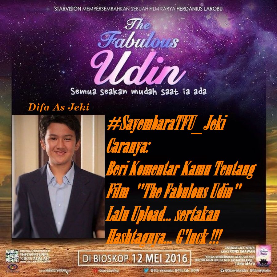 difaryansyah's tweet photo. Mau NOBAR PRIMER TFU?
kasi komen km ttng Film ini plus HTnya #SayembaraTFUJEKI
 aku pilih 3 pemenang y @TheFab_UDIN https://t.co/0Z92WObBCD