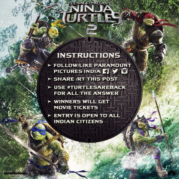 ParamountPicsIN's tweet photo. #TurtlesAreBack contest begins in a day! Here's what you have to do #ContestAlert https://t.co/wqJIb3faD4