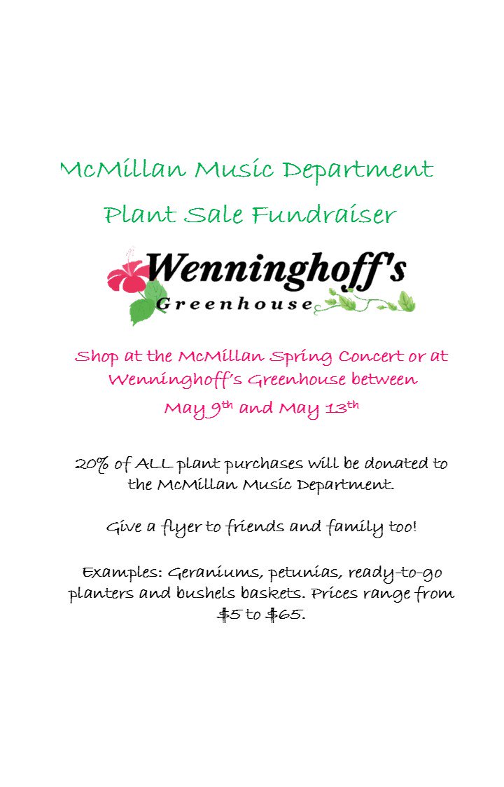 OPS_McMillan's tweet photo. Beautiful weather has us thinking about the outdoors, make your yard beautiful &amp; help McMillan's Music department: https://t.co/QdnZJaVczY