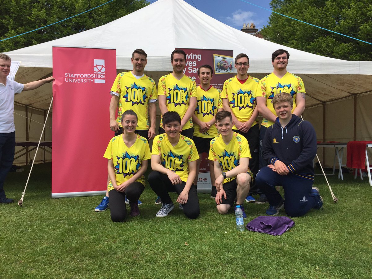 nicholson4546's tweet photo. Thanks to the @SUSTclinic @StaffsSpEx students for their help at MD10k today. A great day ☀️ https://t.co/Y4zYN3m8KQ