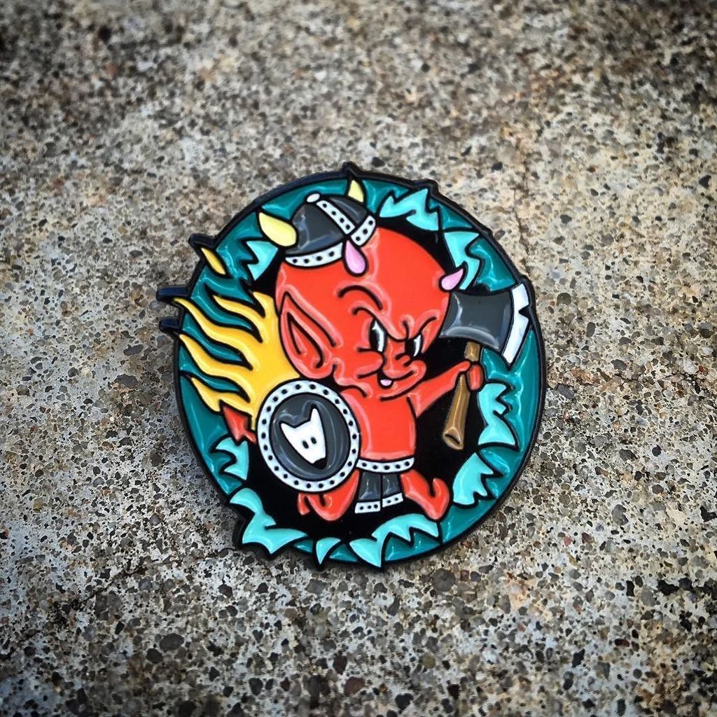 #Repost <a href="/vikingashley/">VikingAshley</a>
・・・
PINS ARE IN! One inch, enamel pins with rubber pin back at vikin… ift.tt/21KM6k0