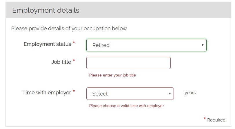 gidztech's tweet image. I was ordering a new phone for my mum today. So, what is your `Job Title` if you're retired?! #UX #WebDevProblems