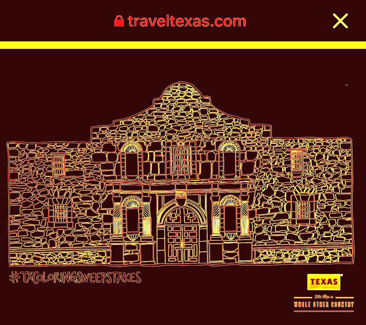DianaBrooklyn1's tweet photo. @texastourism Remember The Alamo  #TXColoringSweepstakes https://t.co/pruKrIhYW1
