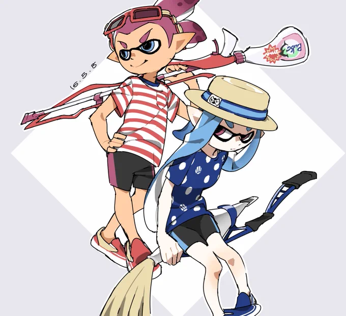 涼しげな格好のイカ 