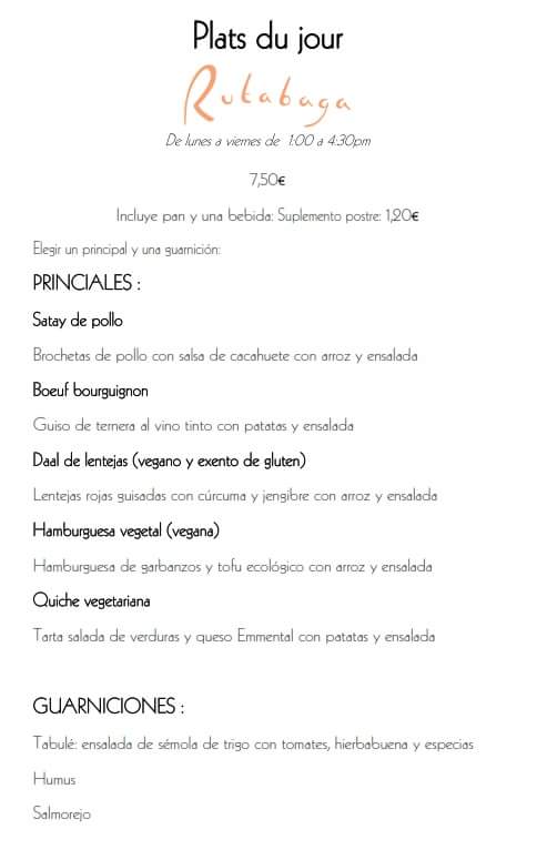 RutabagaCantine's tweet photo. Nuevos "plats du jours" a mediodia https://t.co/yvukeXKkjq