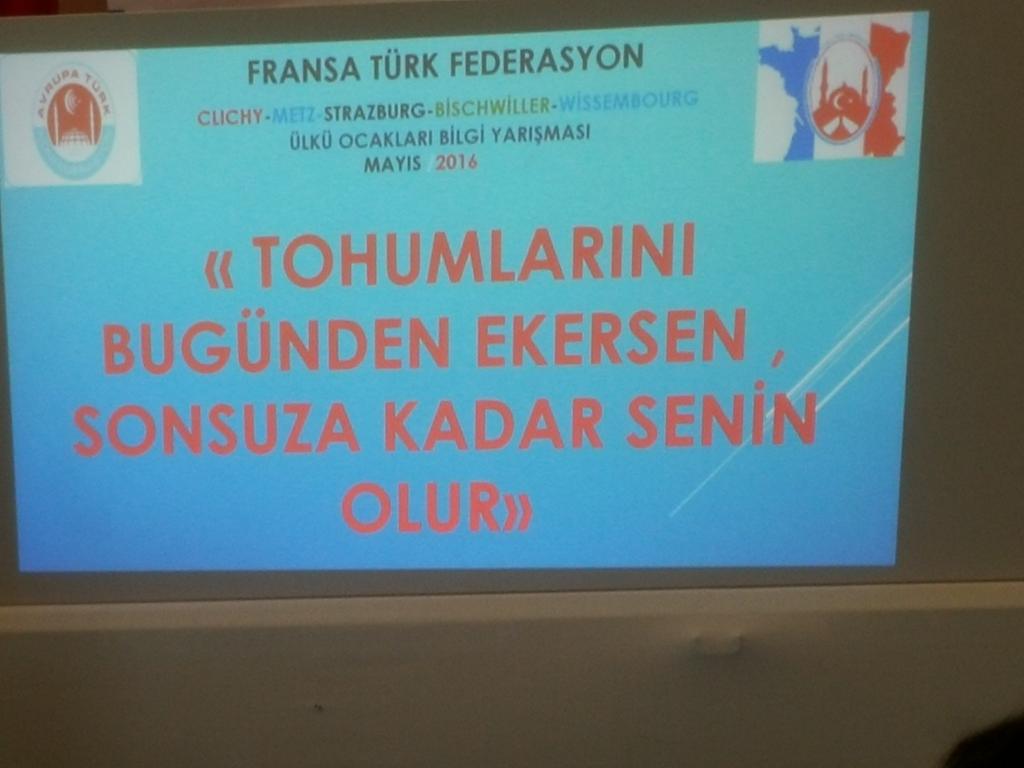 Fransa/Strazburg'ta Ülkü Şuuruyla yetiştirile çocuklarımızın  bilgi yarışmasında  nasıl yetistirildiklerine tanığız