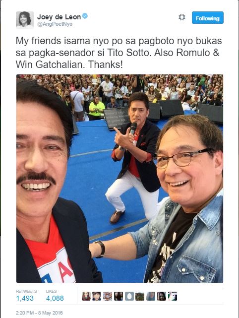SiKuyaWin's tweet photo. Salamat TVJ @stgatchalian @SiKuyaWin at Kasama si Kuya Win Gatchalian https://t.co/zrdorvMLII