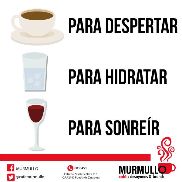 Despierta, hidrátate y sonríe. Buen domingo