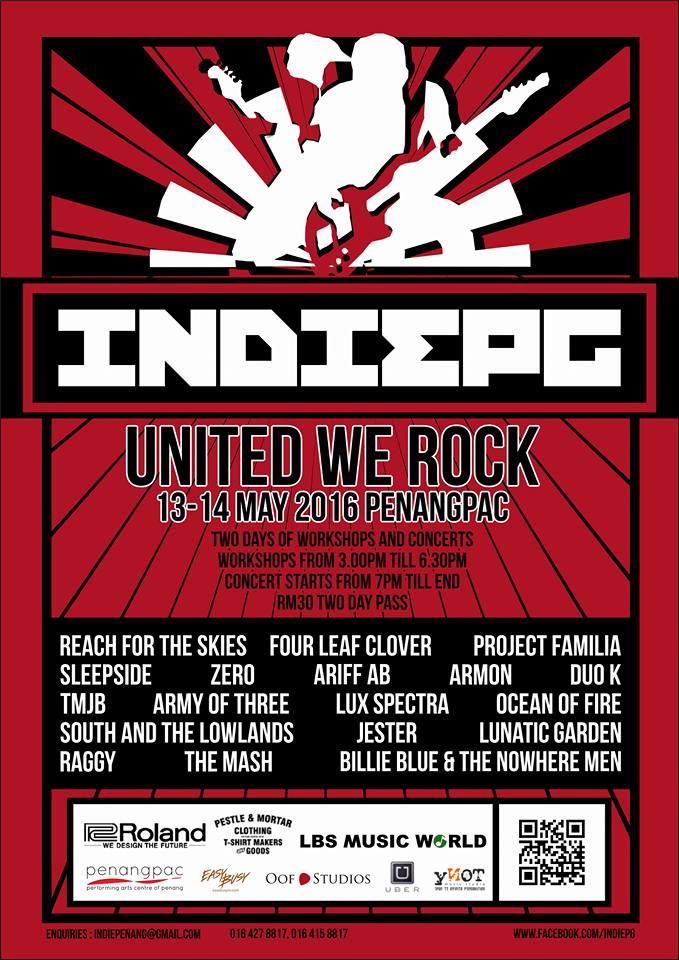 #PENANG FRI&amp;SAT May13&amp;14, 2016 INDIEPG 3pm PenangPAC ft <a href="/rftskies/">Reach For The Skies</a> <a href="/lux_spectra/">Lux Spectra</a> <a href="/rftskies/">Reach For The Skies</a> <a href="/ariffab14/">Ariff AB</a> <a href="/wearethemash/">The MASH</a> ++