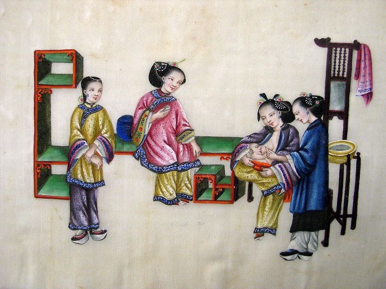 MuseiCiviciRE's tweet photo. #HappyMothersday❣#La nascita" e "L'allattamento", album con pitture su carta di riso, Cina, #museicivicire https://t.co/4xgFq4YtUU