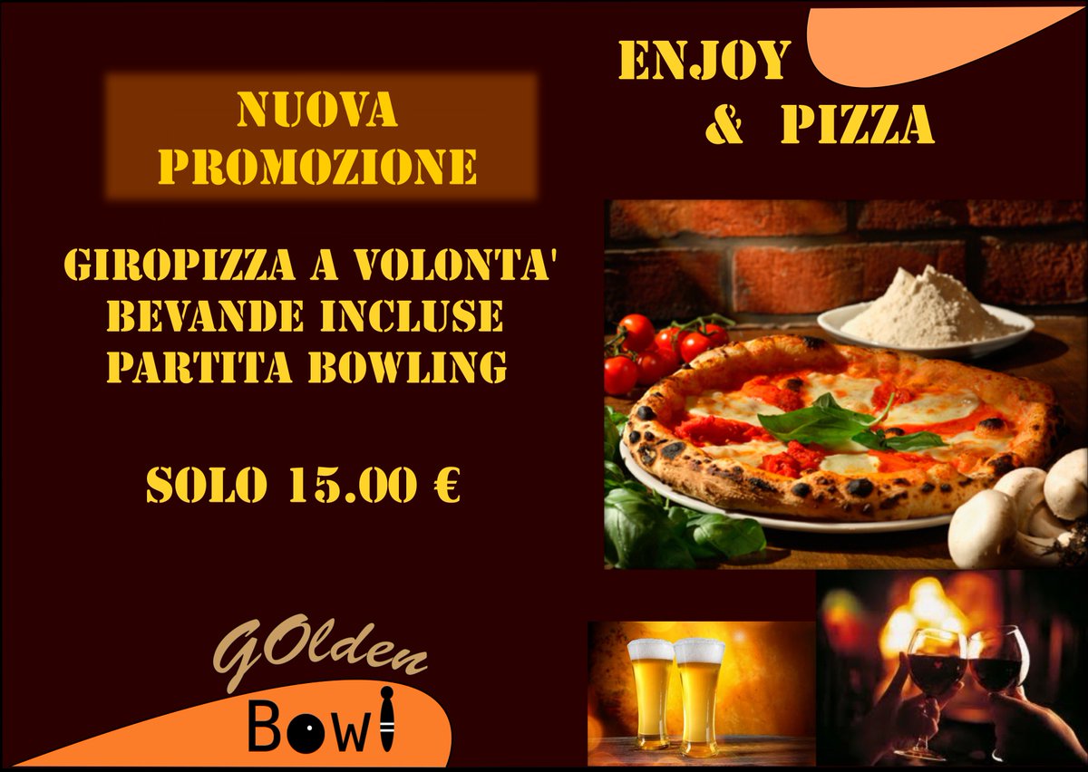 Bowling_Golden's tweet photo. #pizza e #bowling #birra #enjoy #buttigliera https://t.co/2sPYtVatE1