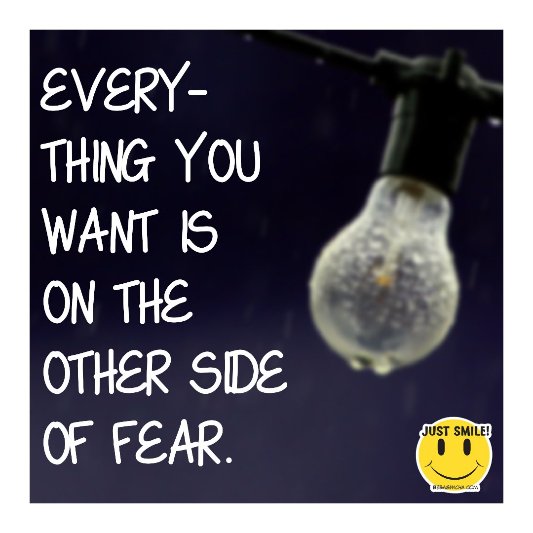 BasimchaPicture's tweet image. EVERYTHING YOU WANT IS ON THE OTHER SIDE OF FEAR.

#BPositive #ThinkPositive #NeverGiveUp #KeepSmiling