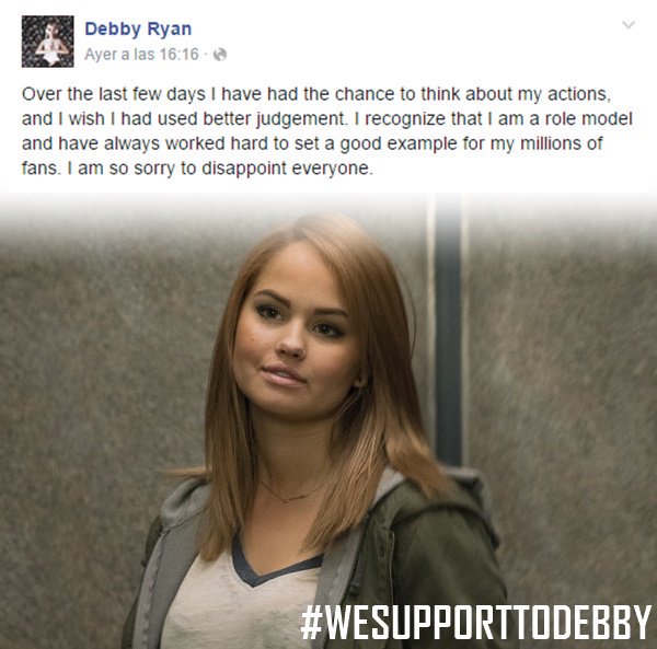 DebbyRyan_Spain's tweet photo. Mensaje de Debby Ryan en Facebook. https://t.co/yx13JQA6zj