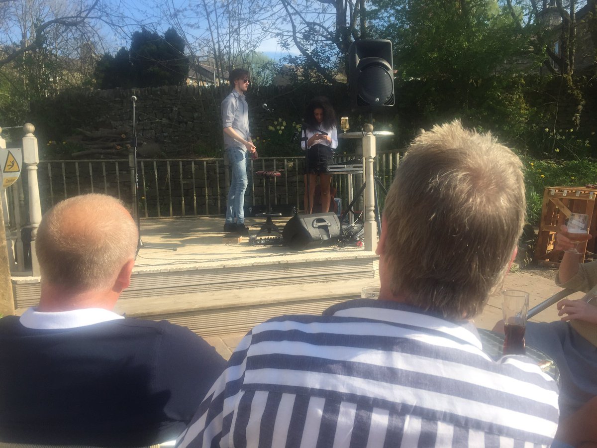 Beer, sun, music. Heaven in a beer garden