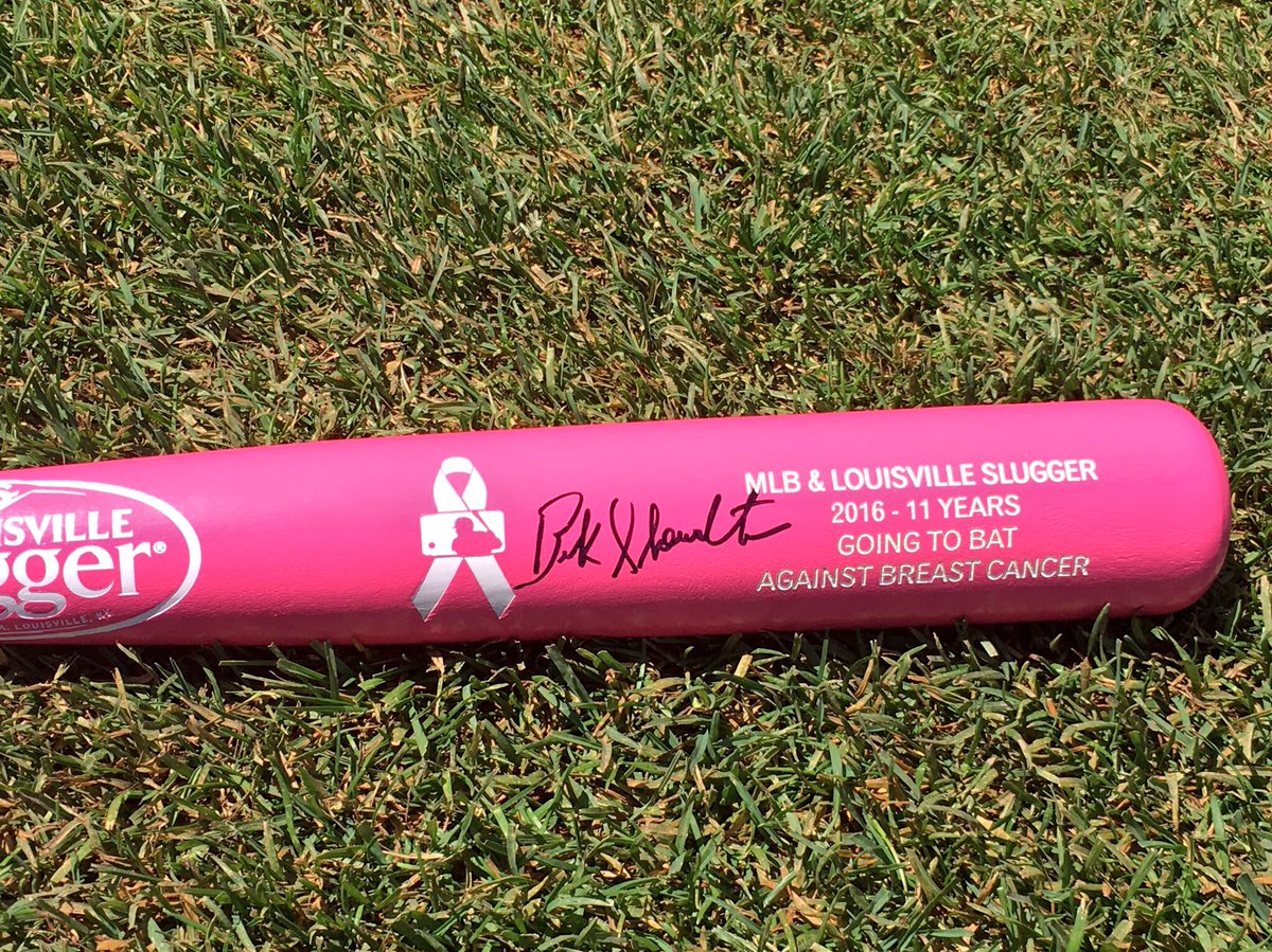 OrioleBird's tweet image. #HappyMothersDay! Followers who RETWEET can win this awesome pink bat autographed by Buck Showalter! #Birdland