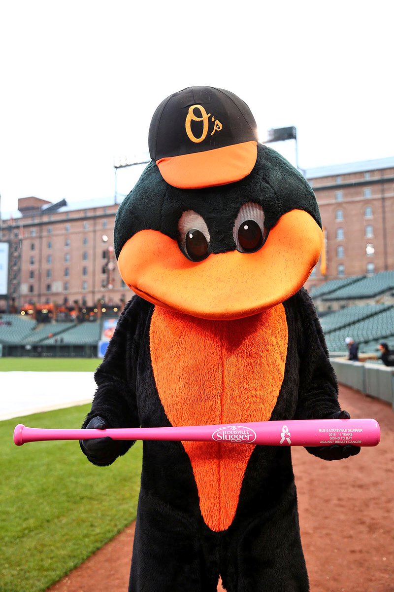 OrioleBird's tweet image. #HappyMothersDay! Followers who RETWEET can win this awesome pink bat autographed by Buck Showalter! #Birdland