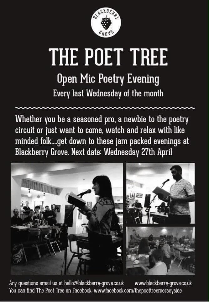 PoetTree_NB's tweet photo. All poets! Register for our next event on 25th May via https://t.co/E147ye870L or BlackBerry Grove #ThePoetTree https://t.co/WBDre62dyW